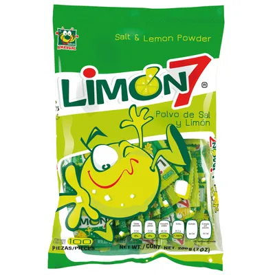 Anahuac Limon 7 Salt & Lemon Powder Candy 100 Pieces 7 oz 100 Pack Bags