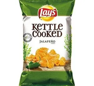 Lay's Kettle Cooked Potato Chips Jalapeno 8 oz Bag