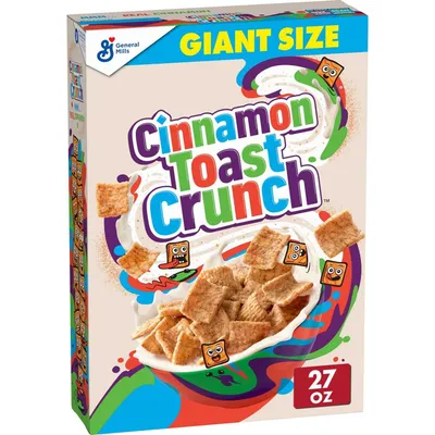 General Mills Cinnamon Toast Crunch Cereal Giant Size 27 oz Box