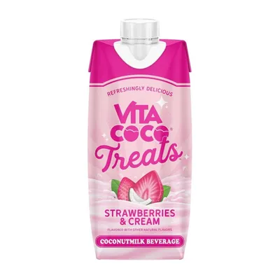 Vita Coco Treats Strawberries & Cream Coconutmilk Beverage 16.9 oz Carton