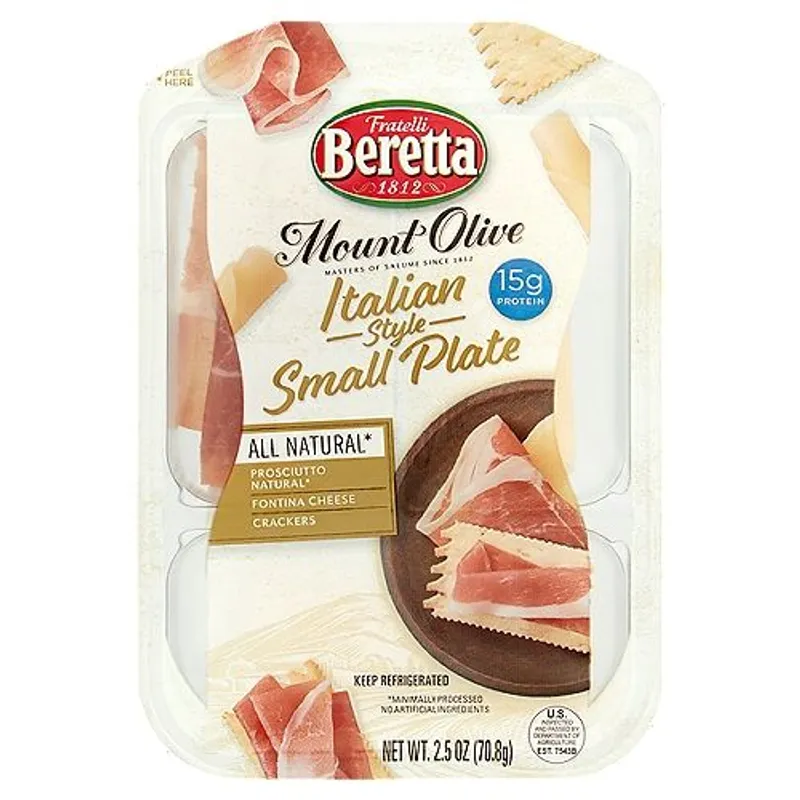 Fratelli Beretta Italian Small Plate Prosciutto and Fontina Cheese with Crackers view 1