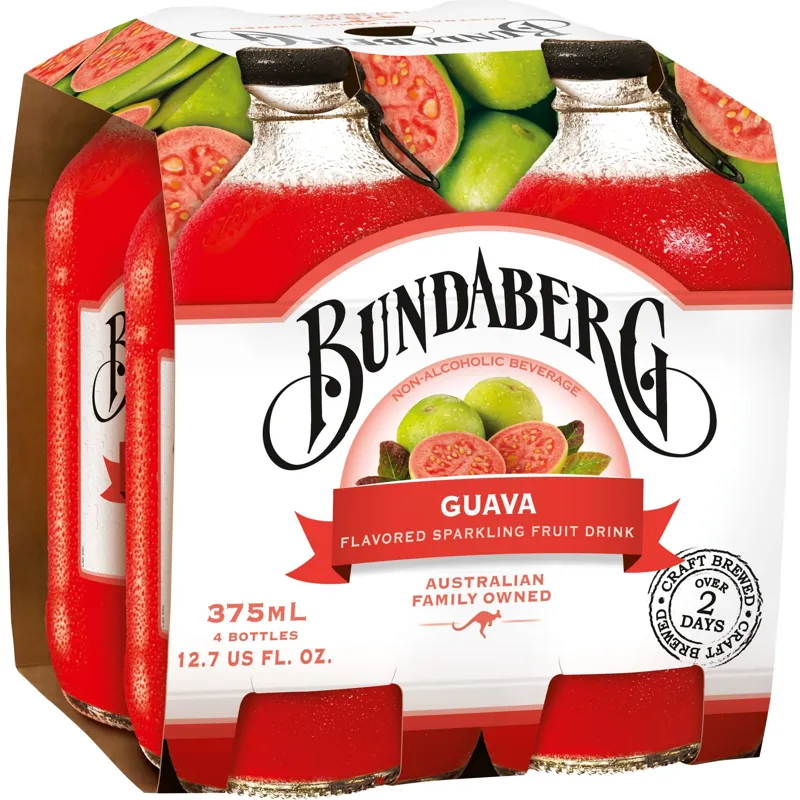 Bundaberg Guava Flavored Sparkling Fruit Drink view 1