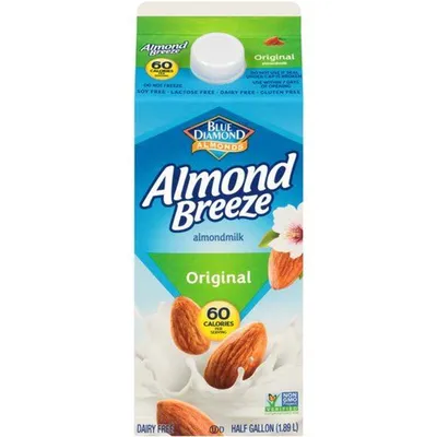 Blue Diamond Almond Breeze Original Almond Milk 64 oz Carton