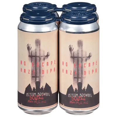 Asylum Brewing No Escape Hazy Double IPA 4 Pack 16 oz Cans