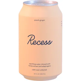 Recess Peach Ginger Sparkling Hemp Water
