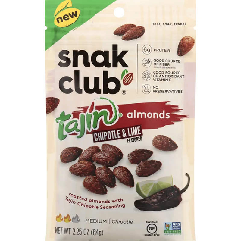 Snak Club Tajin Chipotle Lime Almonds Bag view 1