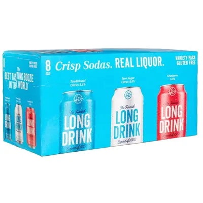 The Long Drink Company Variety Pack 8 Pack 12 oz Cans