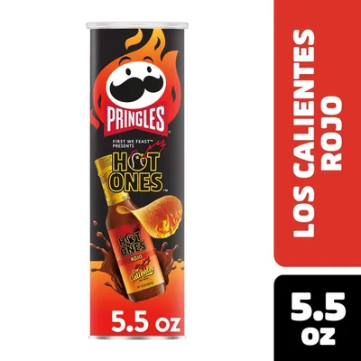 Pringles Hot Ones Los Calientes Rojo 5.5 oz Can