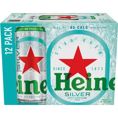 Heineken Silver Lager 12 Pack 12oz Cans
