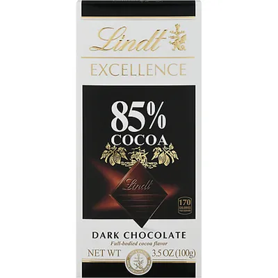 Lindt Excellence Candy Bar Extra Dark - 85% Cocoa 3.5 oz Box