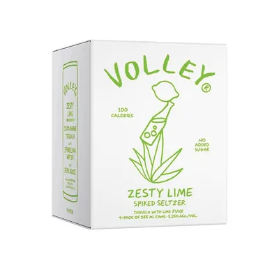 Volley Zesty Lime Tequila Seltzer 4-pack 12 oz cans