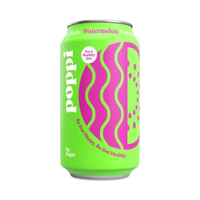 Poppi Watermelon Prebiotic Soda 12 oz