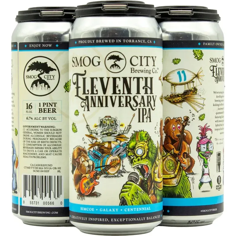 Smog City Brewing 11th Anniversary IPA view 1