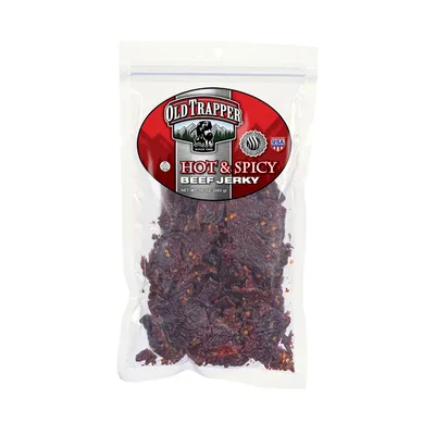 Old Trapper Hot & Spicy Beef Jerky 10 oz Bag