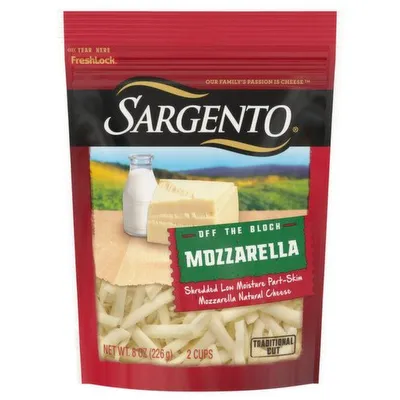 Sargento Shredded Mozzarella Cheese 8 oz Bag