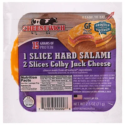 Cheesewich Colby Jack & Hard Salami 2.5 oz