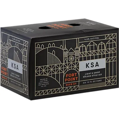 Fort Point KSA Kolsch 6 Pack 12 oz Cans
