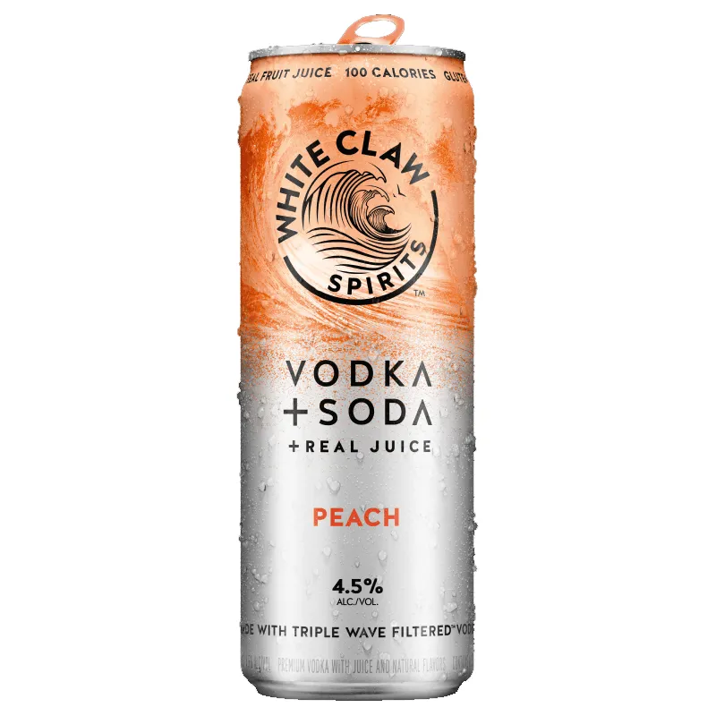 White Claw Vodka Soda Peach view 1