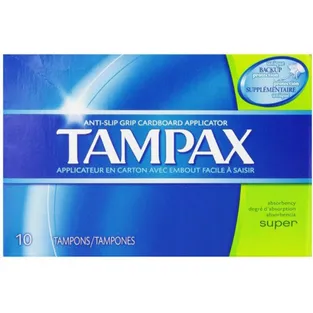 Tampax Super Tampons Cardboard Applicator