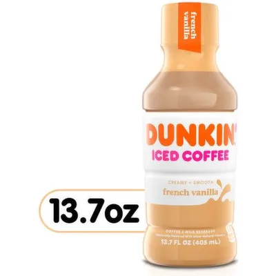 Dunkin' Donuts French Vanilla Iced Coffee 13.7oz Bottle