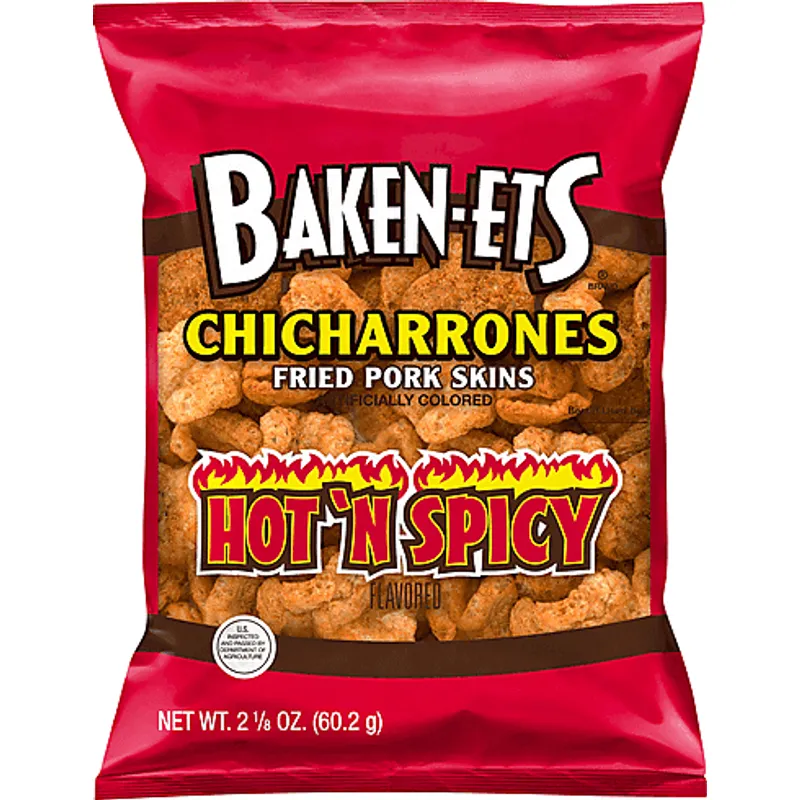 Bakenets hot N Spicy Flavored Fried Pork Skins view 1