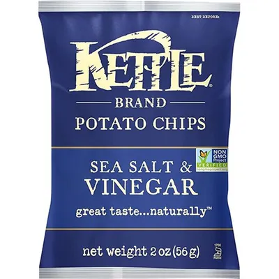 Kettle Brand Sea Salt & Vinegar Potato Chips 2oz Bag