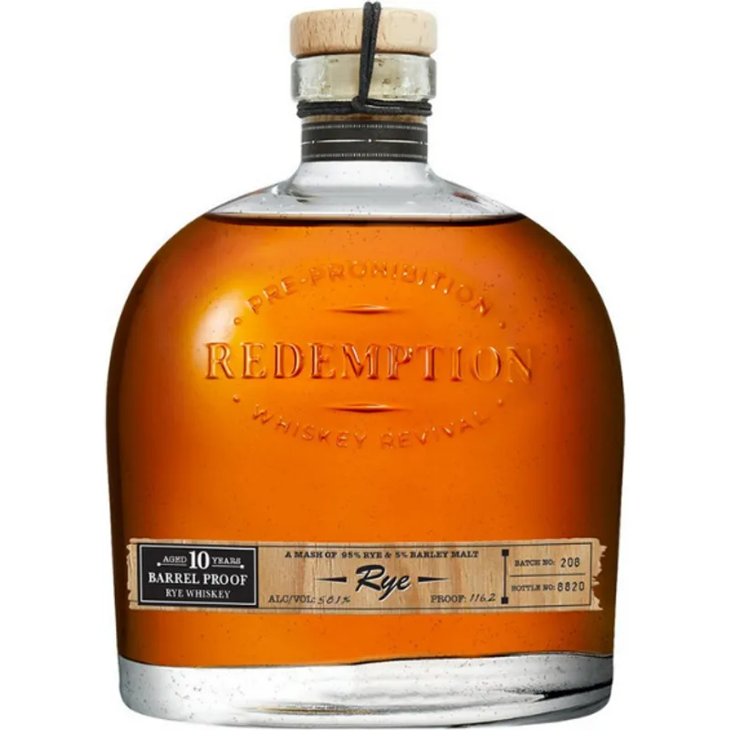 Redemption 10 Year Barrel Proof Rye Whiskey view 1