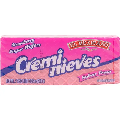 El Mexicano Cremi Nieves Strawberry Sugar Wafers 7.05 oz Box
