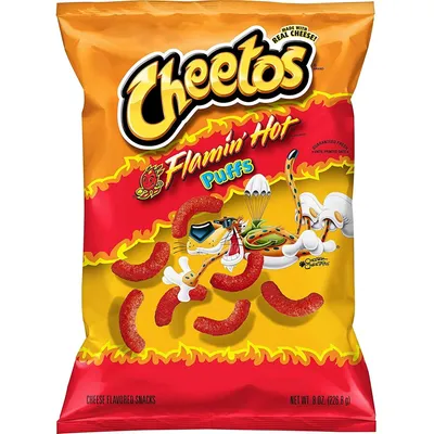 Cheetos Flamin' Hot Puffs Cheese Flavored Snacks 8.5oz Bag