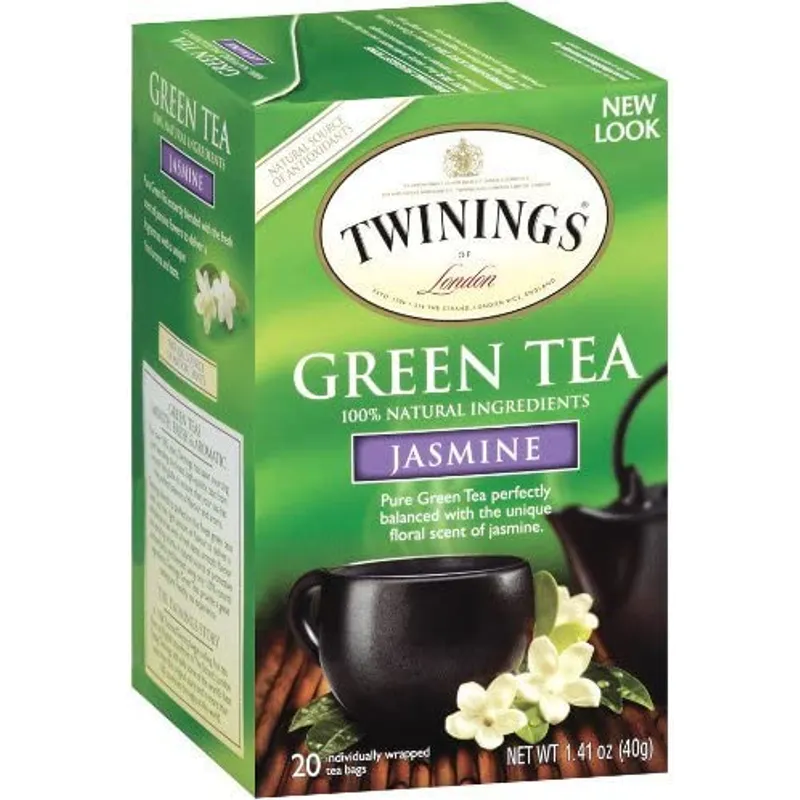 Twinings of London Jasmine Green Tea Bags Box view 1