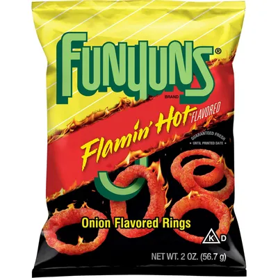 Funyuns Flamin' Hot Onion Flavored Rings 2 oz Bag