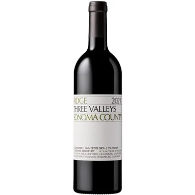 Ridge Vineyards Three Valleys Zinfandel 2021 750 ml