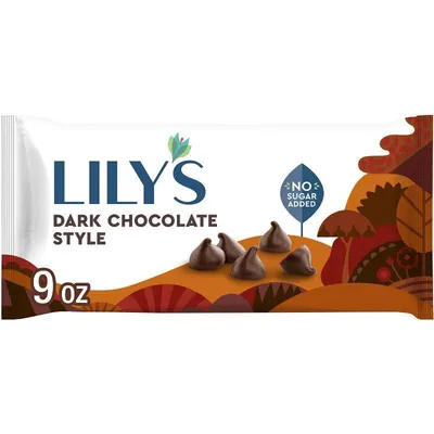 Lily's Dark Chocolate Baking Chips 9 oz Bag