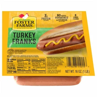 Foster Farms Turkey Franks 16 oz