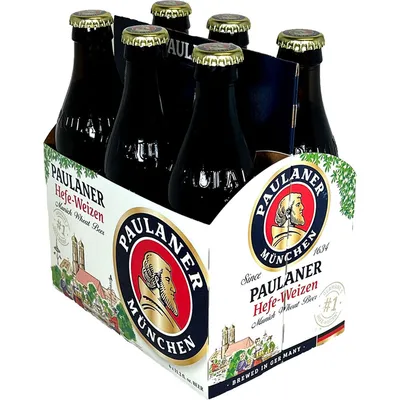 Paulaner Hefe Weizen 6 Pack 12 oz Bottles