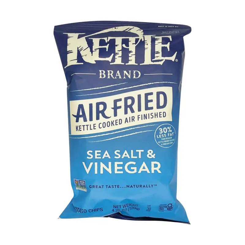 Kettle Brand Air Fried Sea Salt & Vinegar Potato Chips Bag view 1