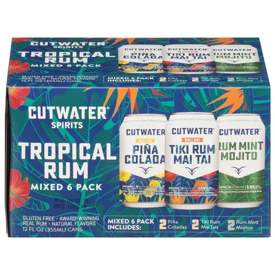 Cutwater Spirits Tropical Rum Variety Pack 6 Pack 72 oz