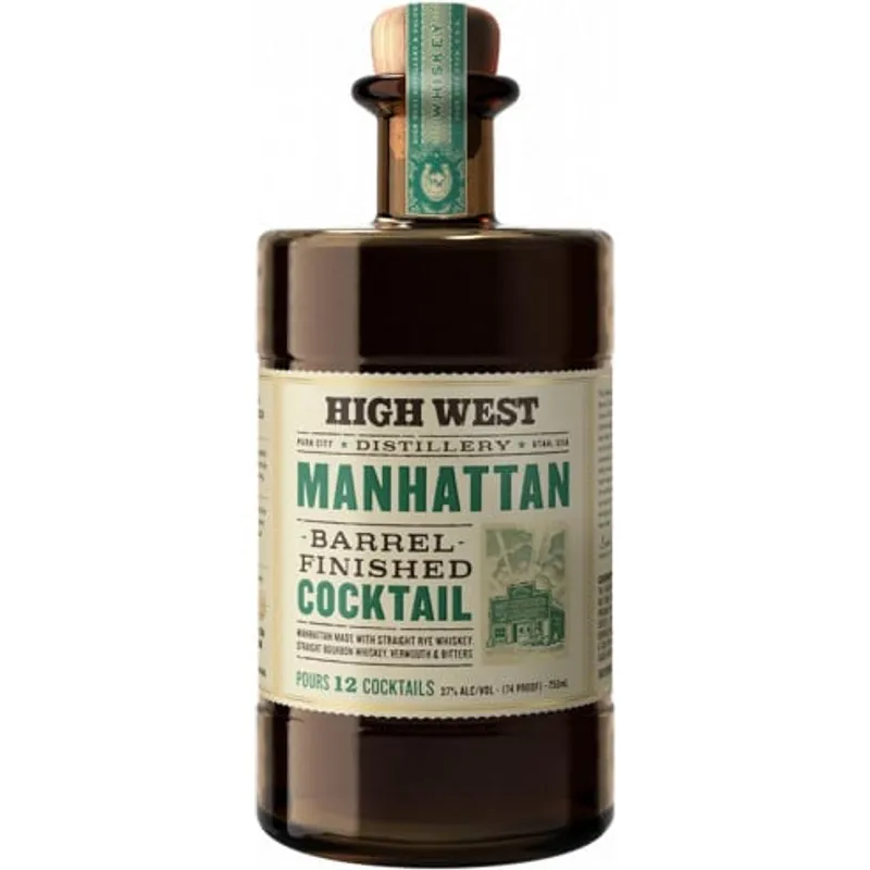 High West Manhattan Barrel Finished Ready Made Cocktail Whiskey view 1