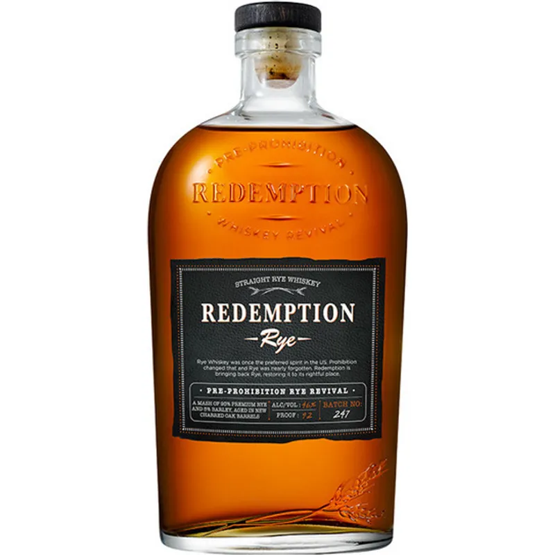 Redemption Rye Whiskey view 1