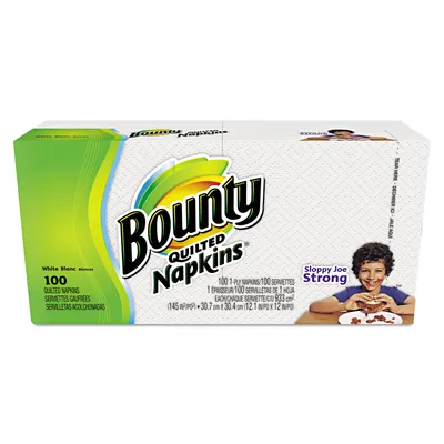 Bounty Quilted Paper Napkins 100 ct 12.1 x 12inches