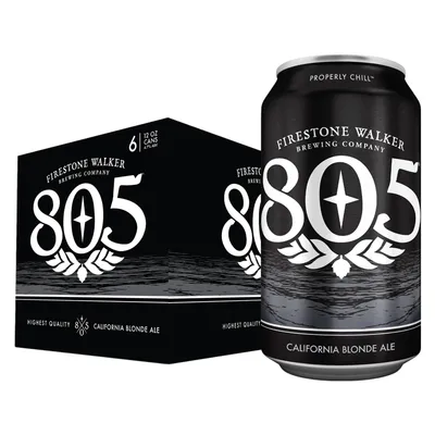 Firestone Walker 805 Zero Non-Alcoholic Blonde Ale 6 Pack 12 oz Cans