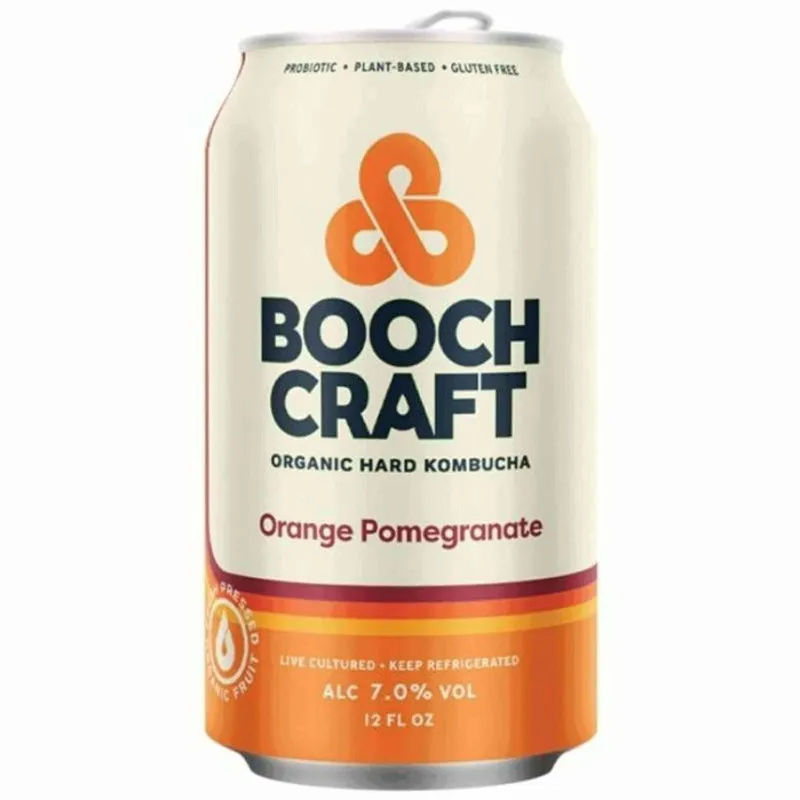 Boochcraft Orange Pomegranate Hard Kombucha view 1