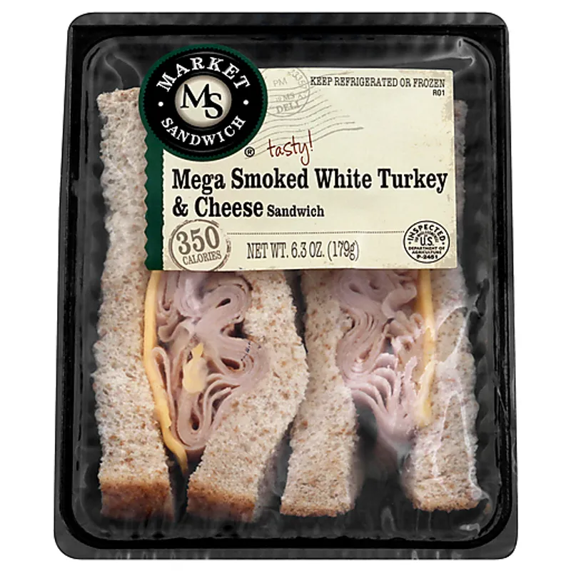 Market Sandwich Mega Smoked White Turkey & Cheese Sandwich view 1