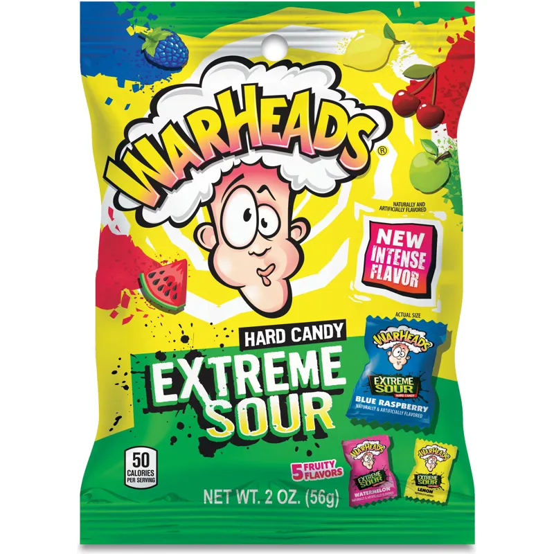 Warheads Extreme Sour Hard Candy Assorted Flavors view 1