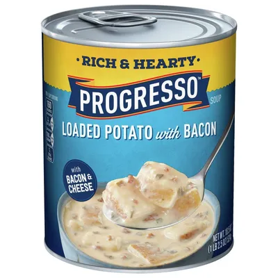 Progresso Rich & Hearty Loaded Potato with Bacon Soup 18.5 oz Can