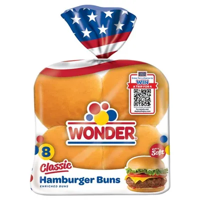Wonder Classic Hamburger Buns 8 ct 15 oz Bag