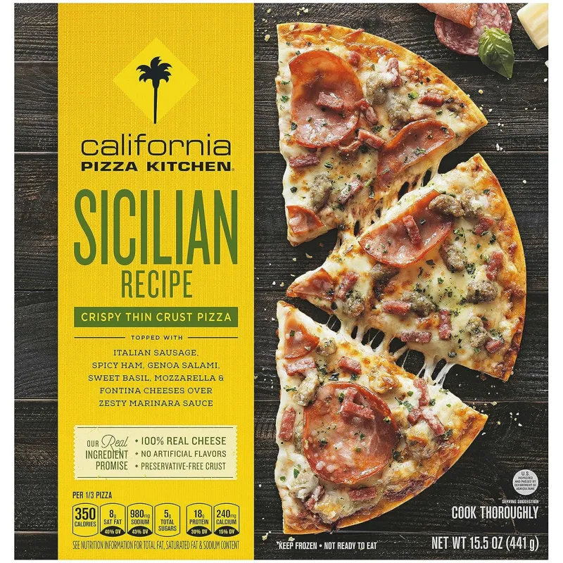 California Pizza Kitchen Sicilian Recipe Crispy Thin Crust Pizza view 1