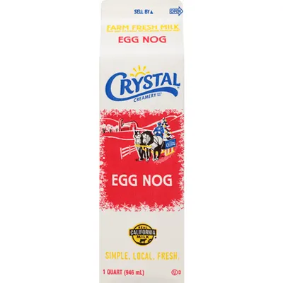 Crystal Creamery Egg Nog 32 oz Carton