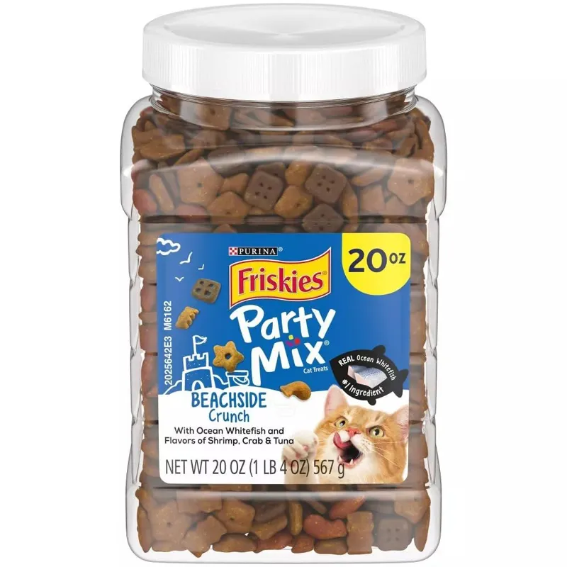 Friskies Party Mix Beachside Crunch Cat Treats view 1