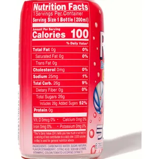 Sangaria Soft Drink Carbonated Ramune Strawberry